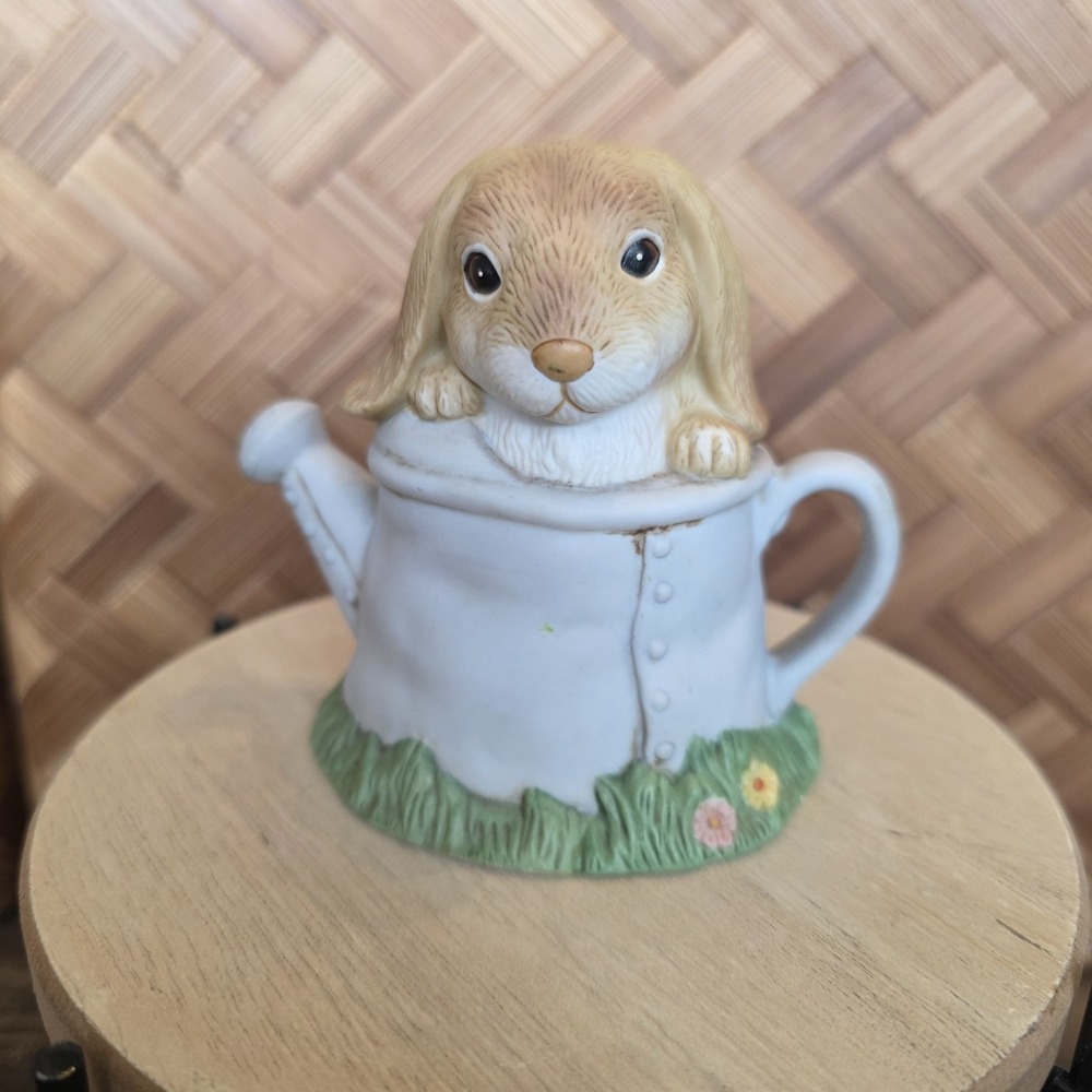 Home Interiors Figurine 14062-99‎ Bunny Buddies Vintage Ceramic Easter 4" x 3"